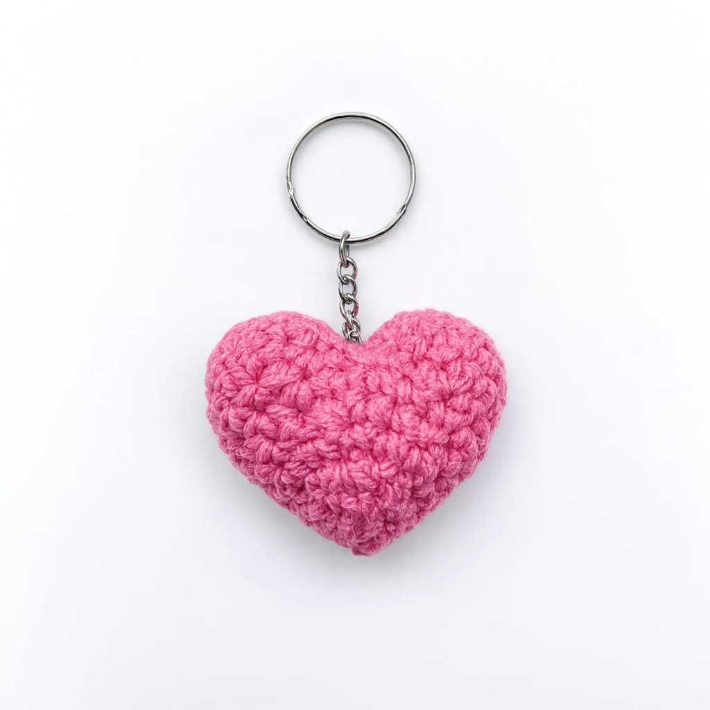 Pink Heart Keychain