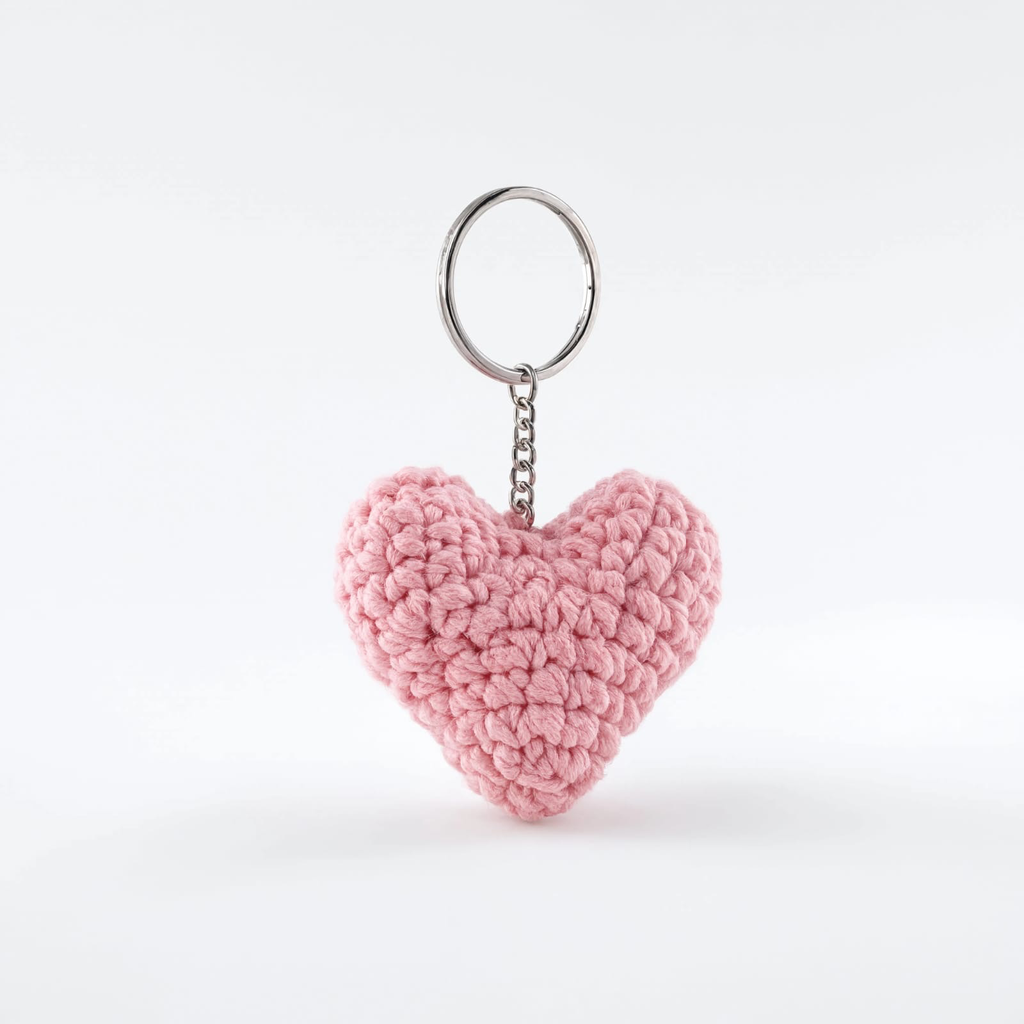 Lite Pink Heart Keychain