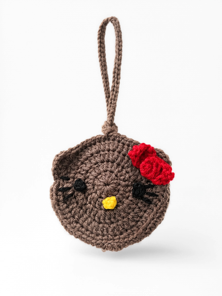 Brown Hello Kitty Pouch